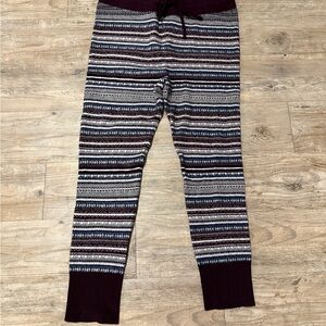 Maurices Burgundy and Gray Knit Pants